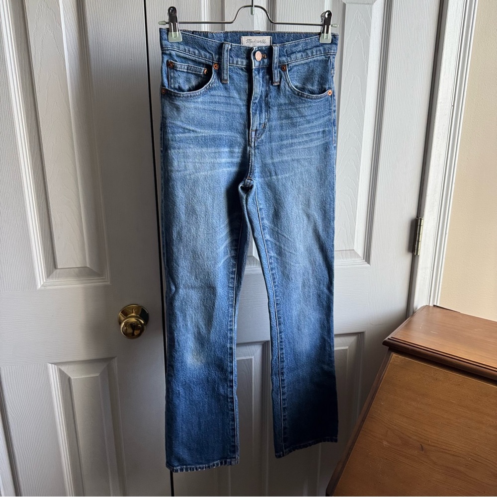 madewell 10” inch high riser denim boot cut